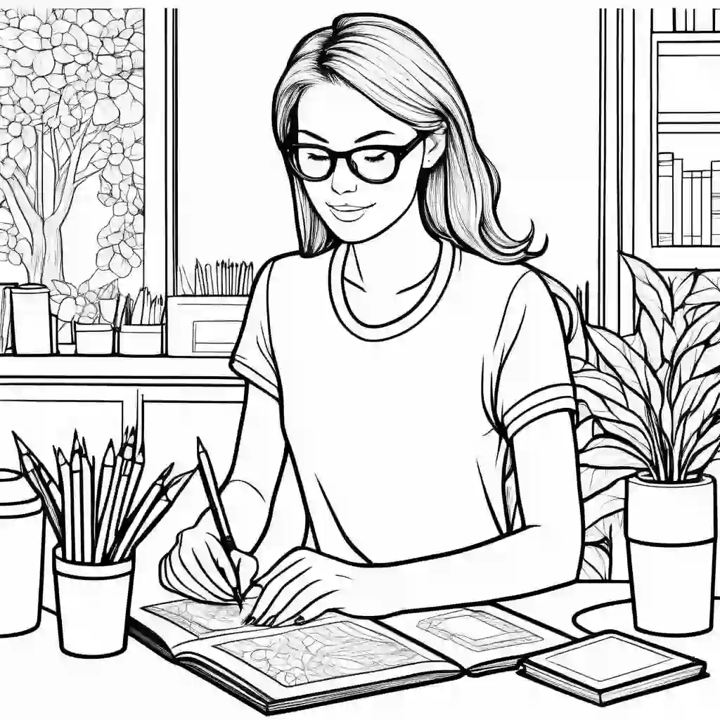 Graphic Designer coloring pages